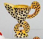 Chelsea Works Moorland Pottery Staffordshire Leopard Memphis Sugar Creamer Postm — photo 4
