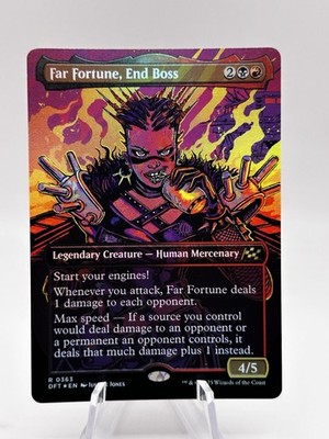 Far Fortune, End Boss 0363 Foil Borderless Aetherdrift DFT MTG NM