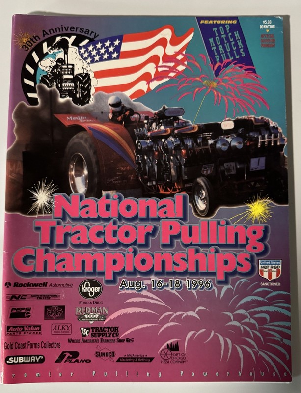 1996 National Tractor Pulling Championships Program Bowling Green USHRA Pulling