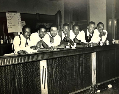 Black African American Men Bar Juke Joint Counter Beer REPRINT of  1940s Photo