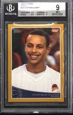 2009-10 TOPPS GOLD STEPHEN CURRY ROOKIE RC BGS 9