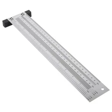 12 Inch Marking Gauge Ruler Stainless Steel T Type Scribing Woodworking Tool