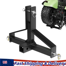 Steel 3 Point 2" Receiver Quick Hitch Drawbar Adapter Trailers Farm Equipment