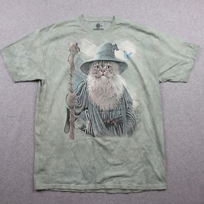 The Mountain T-Shirt Mens 2XL XXL Catdalf Wizard Graphic Tee Green