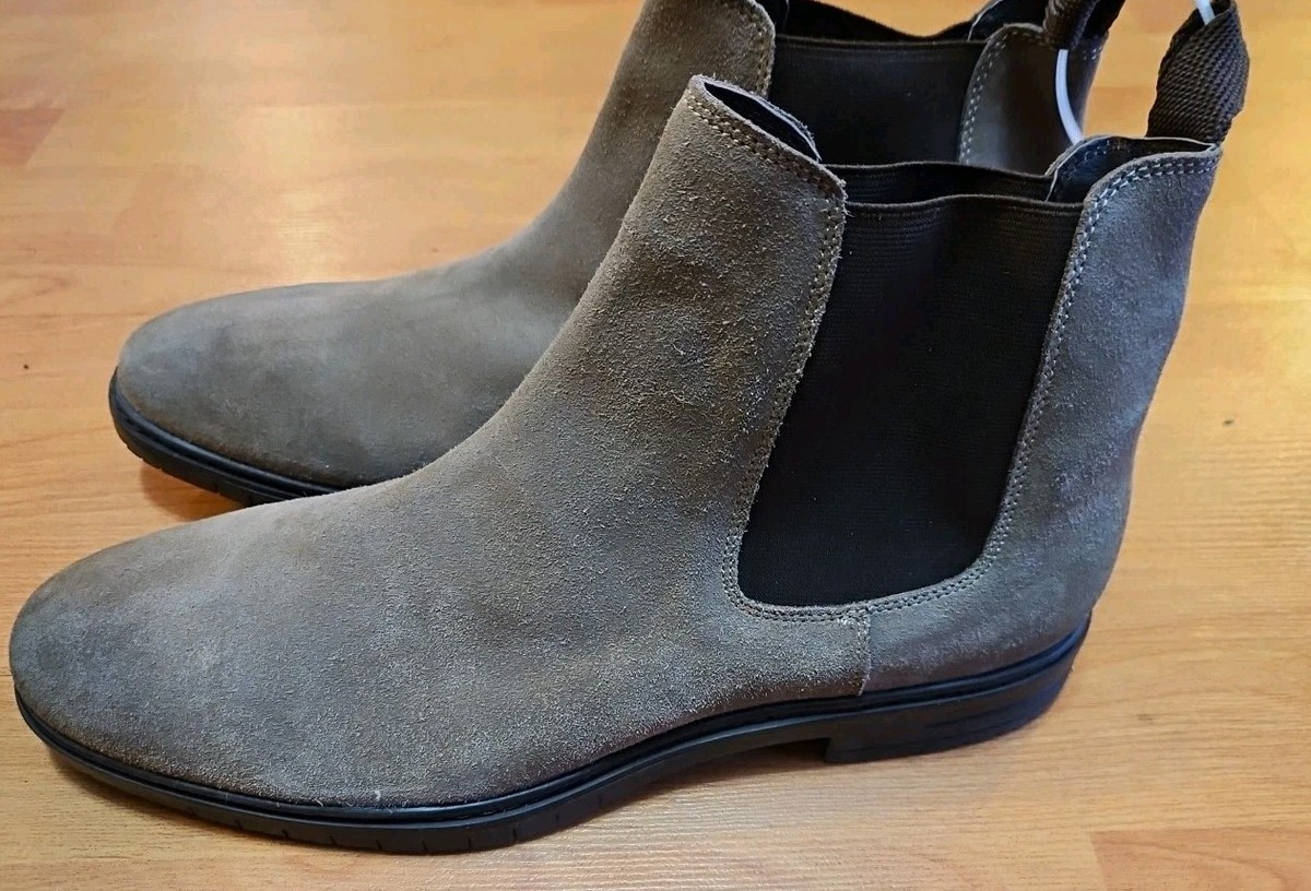 Steve Madden Crawford 12 Mens Taupe Brown Suede Slip On 