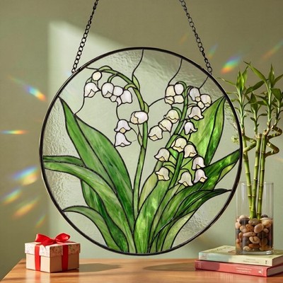 Lily of the Valley Suncatcher, May Birth Flower Window Decor Gift for Mom