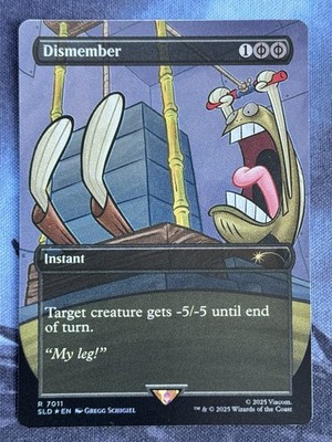 Dismember Rainbow Foil 7011 Magic Secret Lair Spongebob Bonus Card ENG NM