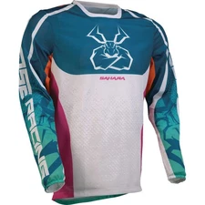 Moose Racing Sahara Jersey, Teal/Orange/Pink, Off-Road