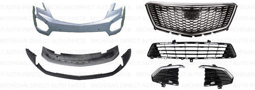 Complete Front Bumper Cover Grille Set For 2020 2021 2022 2023 Cadillac ...