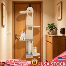 4-Tier Cat Tree Cat Ladder Door Hanging Cat Tree Door Mounted Cat Climbing Frame