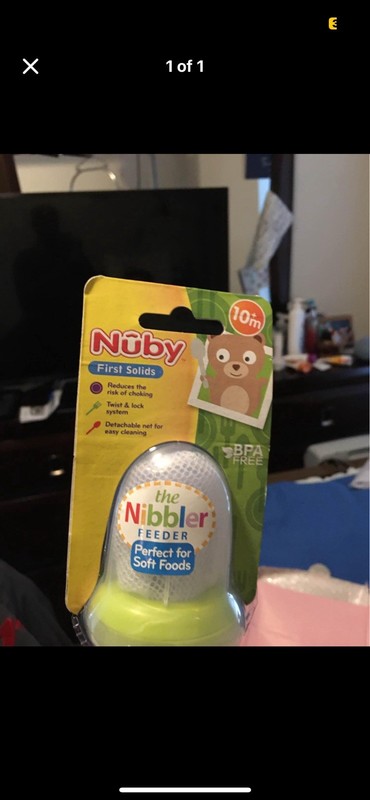 Nuby First Solids the Nibbler Feeder  Blue