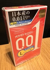 Okamoto 0.01 Ultra Thin Condoms 3pcs NEW Maid in Japan