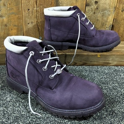 Timberland Nellie Damen Lila Wildleder Chukka Stiefel UK 7 Wasserdicht Stiefelette