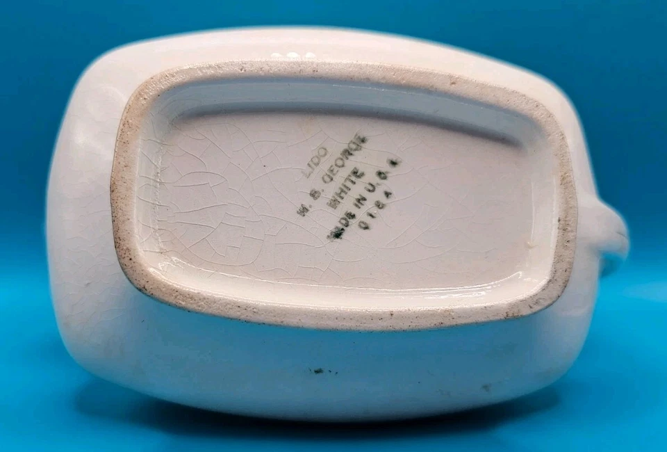 Gravy Boat Lido W. S. George Blanco Hecho en EE. UU. Foto 3 de 4