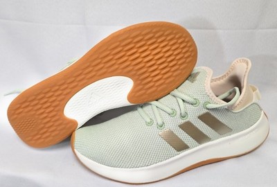 Womens Adidas Cloudfoam Pure SPW JI4875 Linen Green Athletic Sneakers Shoes