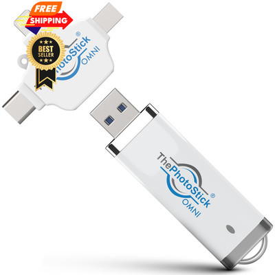 ThePhotoStick  Omni 32GB USB Flash Drive & Memory Stick   32 GB, White 