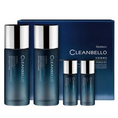 DEOPROCE Cleanbello Homme Men Hautpflege 2er Set mit 2 Proben K-Beauty