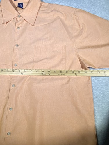 Big Dogs Button Up Shirt Men’s Size Large Orange Short Sleeve - Picture 6 of 6