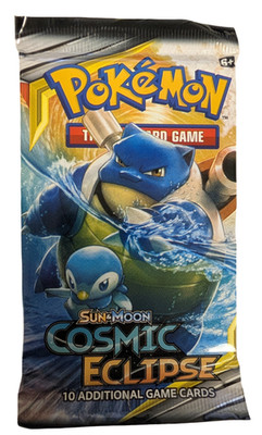 Pokémon TCG Sun & Moon Cosmic Eclipse Booster Pack Blastoise & Piplup