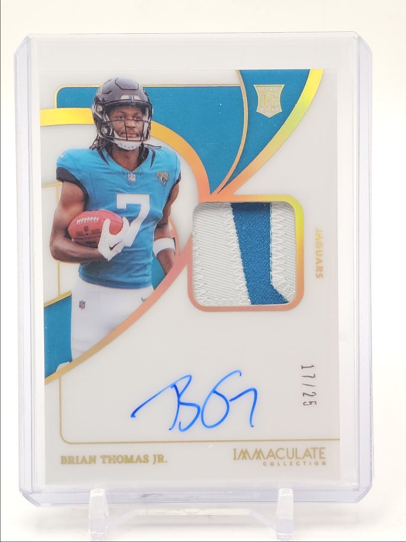 Brian Thomas Panini Immaculate Collection #103 Patch Autograph-Gold