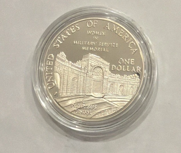 1994 P Women in Military Service Proof Silver Dollar Commemorative - Image 2 of 2