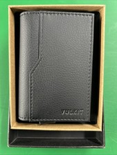 Credit Card Holder RFID Blocking Leather Automatic Pop up Wallet Magnetic Wallet