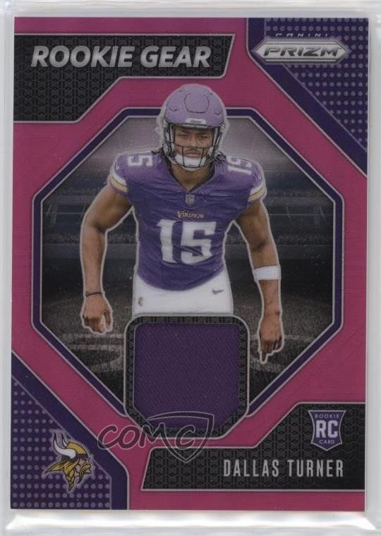2024 Panini Prizm Rookie Gear Pink Prizm Dallas Turner #RG-DTR RC 13x1