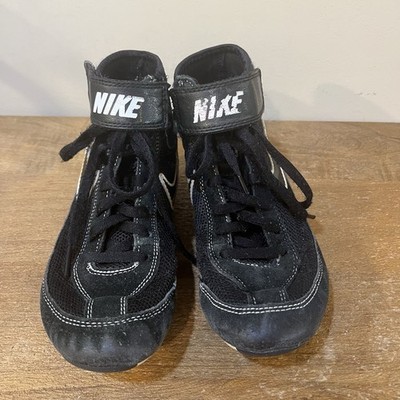 Nike SpeedSweep VII Wrestling Shoes Youth Size 3Y Black White 366684-011