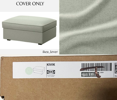 Ikea KIVIK Cover for ottoman with storage, Gunnared light green NEW - 005.577.63