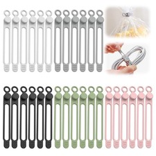 30pcs Data Cable Organizer, 2025 New Silicone Cable Ties Cable Management Org...