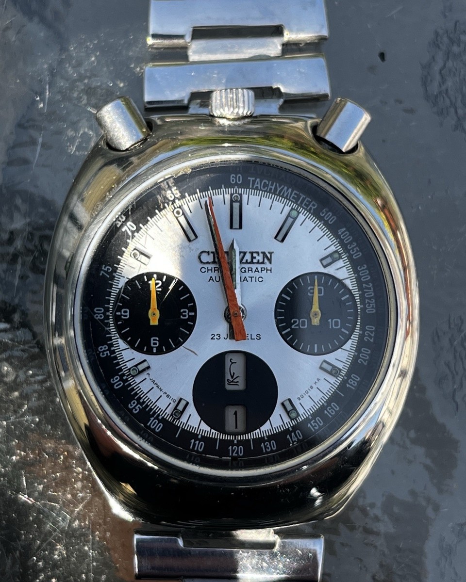 Citizen Bullhead 67‑9011 Panda Chronograph Cal.8110A Arabic