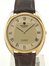UNIVERSAL GENEVE 566101 Gilt Shadow Roma OH'd Automatic watch.