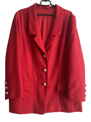 Alexander Creation de Luxe Vintage Red Wool Jacket Women's Size 46