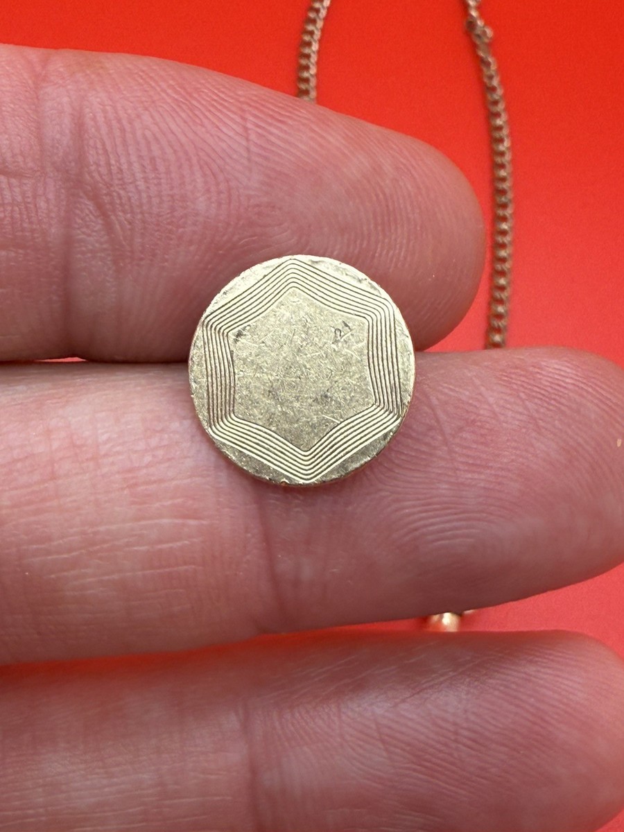 Vintage Simmons Pocket Watch Chain 9.5” Gold Filled Button Not T