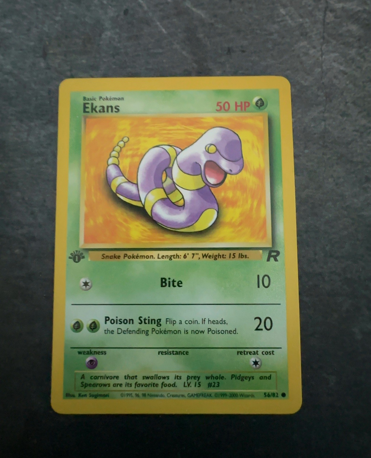 Pokemon TCG Ekans 1st Edition [Team Rocket - 56/82]