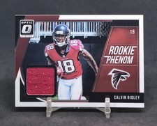 2018 OPTIC ROOKIE PHENOM CALVIN RIDLEY JERSEY CARD RC TITANS/FALCONS. rookie card picture