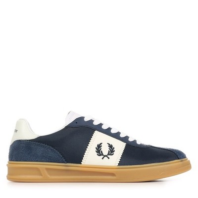 Schuhe Sneaker Fred Perry Herren B4 Textured Poly Suede Navy Blau