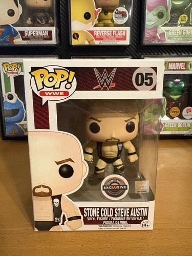 Funko Pop! WWE Stone Cold Steve Austin #05 Gamestop Exclusive W/Protector!!