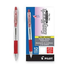 Pilot 32212 EasyTouch Fine 0.7 mm Retractable Ballpoint Pen - Red 1-DZ New