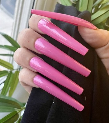 Pretty In Pink Super Long 3XL Press On Fake Nails | Reusable 20 Full Cover