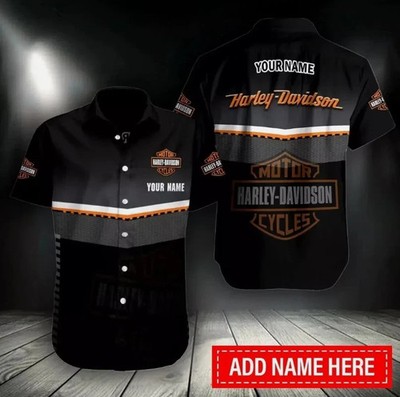 Personalized Harley Motor Racing Davidson Casual Button Down Shirt Unisex S-5XL