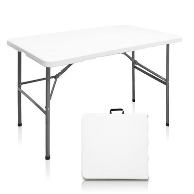 Hymnature Folding Table 4Ft Heavy Duty Folding Tables Indoor Outdoor Plastic