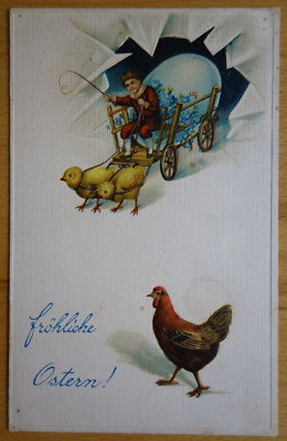Vintage / Nostalgie Postkarte 1915 fröhliche Ostern