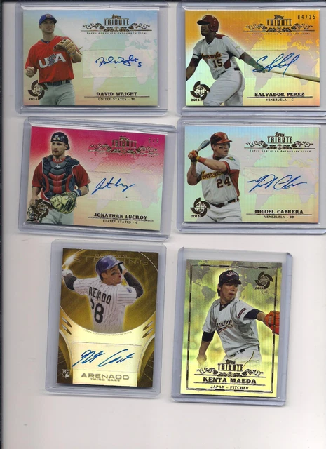 2013 Topps Tribute WBC Jonathan Lucroy zertifizierte Autogrammkarte, rote Version #'d 2/5
