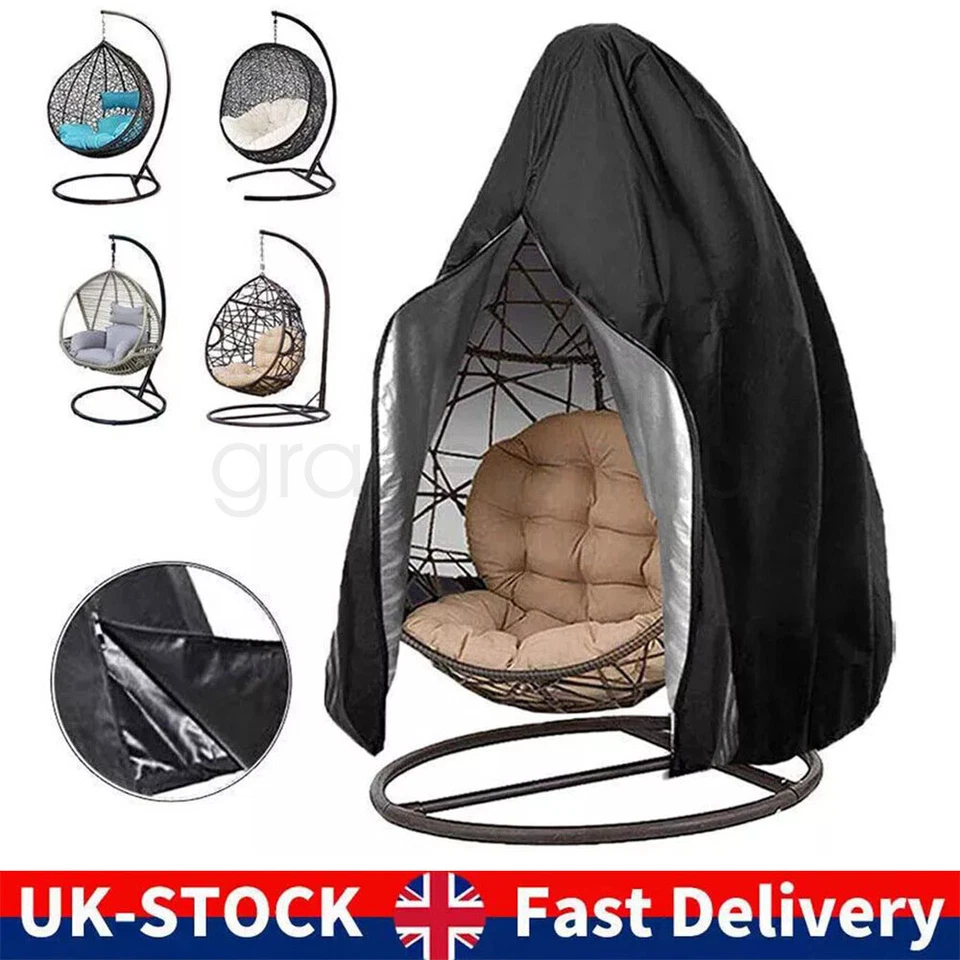 Heavy Duty Hanging Swing Egg Chair Cover Garden Patio Outdoor Sun UV Waterproof