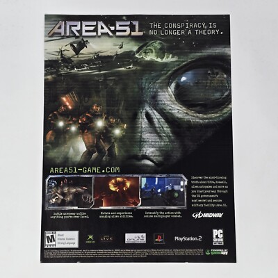 PS2  ＋（6タイトル) Area-51 Midway Xbox PlayStation 2 PS2 PC Print Ad/Poster Official