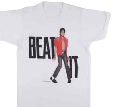 80s BEAT EMOTION BOØWY Tシャツ【デッドストック？ Vintage 1984 Michael Jackson Beat It Shirt Merch Gift For Fans S