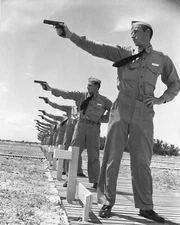 WW2 WWII Photo World War Two /  Colt 1911 .45 ACP Pistol Training Texas 1941