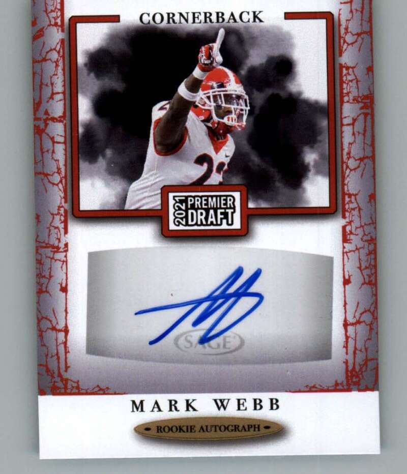 2021 SAGE Hit Premier Draft Autographs Red #A70 Mark Webb RC Rookie AUTO