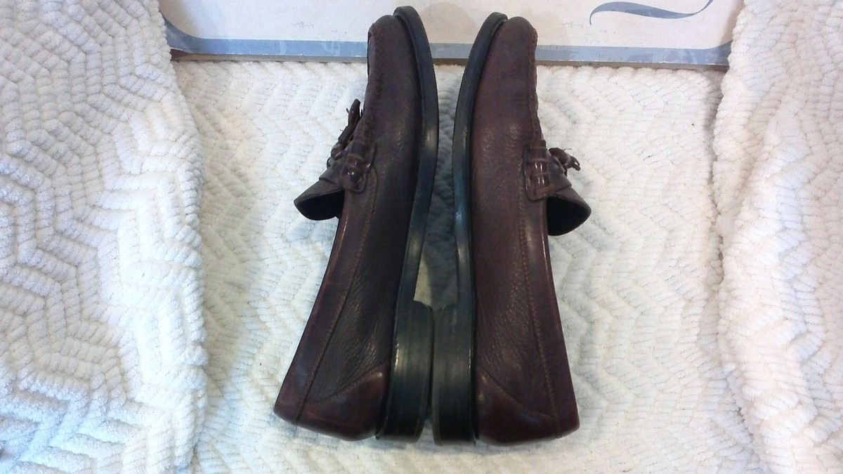 H.S. Trask Montana Brown Casual Dress Tassel Loafers Shoes  display picture 3